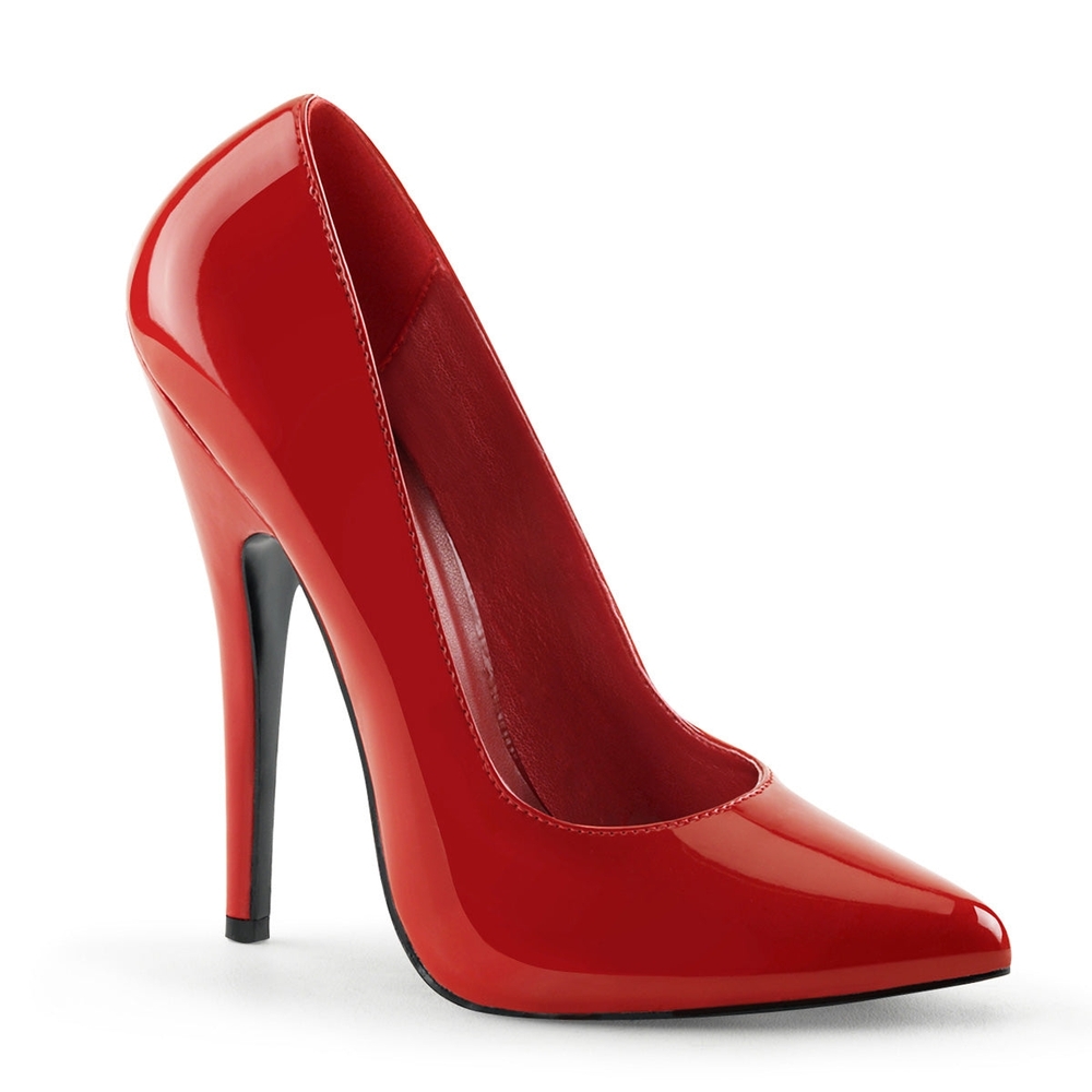 Pleaser Glossy Red Stiletto Heels